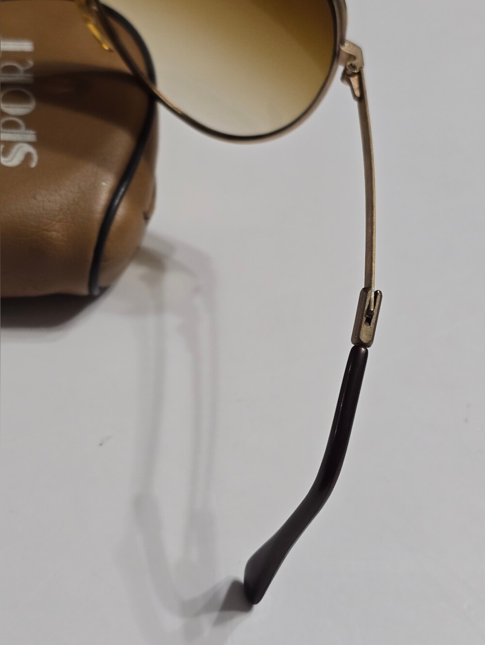 Vintage 80s Sport Brown Gradient Aviator Sunglasses - Picture 10 of 16
